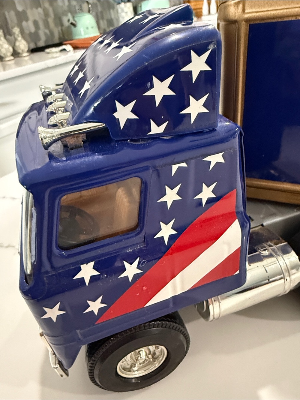 Jimmy Dean Blue & Gold Toy Semi-Truck - Picture 3 of 6